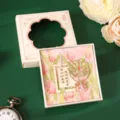 Segnalibro tulipano in metallo design floreale squisito set regalo cancelleria - Tulipani (confezione regalo)