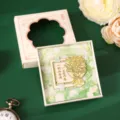 Segnalibro bouquet mughetto in metallo in confezione regalo, cancelleria floreale verde. - Mughetto (confezione regalo)