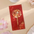 Metall Lesezeichen chinesischen Stil Koi Blume Fächer Design mit Quaste für Buch Lesen Dekor. - Fächerförmiges Lesezeichen - Strahlende Zukunft