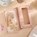 Marque-page creux en métal avec pompon, style chinois fleur clip de page de lecture papeterie - Marque-page carré - Avenir prometteur avec petit coffret cadeau