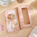 Marque-page creux en métal lotus et carpe koï avec pompon, élégant cadeau de papeterie. - Marque-page en forme d'éventail - Avenir prometteur avec petit coffret cadeau