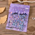 Crystal pendant decorative journal stickers set, perfect for DIY crafts and scrapbooking. - Purple Mist Starlight