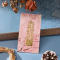 Marque-page en métal ajouré en laiton floral avec carte rose fleurs de pêcher, cadeau idéal. - Avenir splendide / Carte Blister