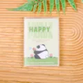 Mini tascabile taccuino carino con copertina in plastica trasparente e design panda adorabile. - Panda con Fiore