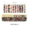 Set de rubans adhésifs Washi 10 rouleaux motif floral loisirs créatifs journal DIY - Série Florale Rose Vintage Trois
