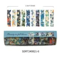 Ensemble de rubans adhésifs washi floraux minimalistes 10 rouleaux décoratifs pour journal bricolage - Série Florale Rose Vintage Six