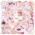50pcs pink cute aesthetic decorative stickers pack for journal laptop guitar skateboard - Pink Story (YCK029) / 50 Pieces/Pack
