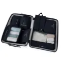 Travel packing cubes set waterproof luggage organizer bags for clothes and shoes storage - 7-piece Set / Black