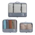 3-teiliges Reise-Aufbewahrungstaschen-Set, grauer Reise-Kleider-Organizer für Koffer. - Nr. 1 (32*23*12CM) / Grau