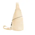 Bolso de Pecho de Malla Transpirable Deportivo Unisex Bandolera para Teléfono y Llaves - Blanco Roto