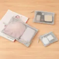 Graues Mesh Reissverschluss Aufbewahrungstaschen Set, atmungsaktive Kosmetiktasche. - L / Grau