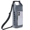 Waterproof dry bag with touch screen window and adjustable shoulder strap for outdoor - S / Gray