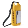 Waterproof dry bag with transparent phone window and adjustable shoulder strap yellow var. - S / Yellow
