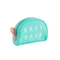 Trousse de maquillage mini TPU turquoise sac de voyage portable avec poignée en cuir - Vert