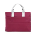 Red business tote bag for file storage, portable laptop briefcase main product view. - Burgundy