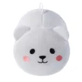 White cute bear mesh laundry bag for delicate bras, durable zipper wash pouch organizer. - Polar Bear