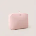 Rosa Reise-Aufbewahrungstasche mit Griff und Reißverschluss Kompression für Kleidung und Bettdecken - M / Rosa