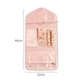 Reise Schmuck-Organizer Tasche, tragbare faltbare Aufbewahrungstasche für Ohrringe und Ringe. - L / Rosa Groß