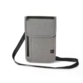 Sac bandoulière gris anti-RFID pour passeport et documents de voyage avec sangle réglable. - Taille Unique / Gris