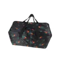 Grosse Oxford Stoff Aufbewahrungstasche mit Flamingo Muster für Kleidung und Decken. - M / Schwarzer Flamingo