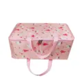 Rosa Oxford-Stoff Steppdecken-Aufbewahrungstasche große Kapazität mit Weihnachtsbaumuster. - M / Rosa Schaf