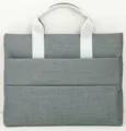 Serviette porte-documents en tissu gris et sac de rangement tablette pour usage quotidien. - Modèle horizontal gris clair