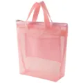 Rosa Netz Strandtasche mit Reißverschluss Tragetasche Badetasche Schwimmtasche für Damen Herren - Einheitsgröße / Rosa