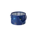 Vasca da bagno per piedi pieghevole secchio ammollo viaggio motivo geometrico blu scuro - Stile basso senza coperchio blu notte geometrico