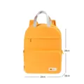 Yellow casual travel backpack with top handle and front zipper pocket for daily use - Yellow