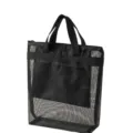 Schwarze Mesh-Tragetasche, wasserdichte Strandtasche, Badespielzeug-Organizer Variante - Einheitsgröße / Schwarz