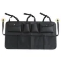 Organizador multiusos para respaldo de asiento de coche con correas ajustables útiles. - Estilo de Cuero Sintético Completo / Negro