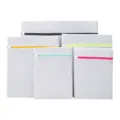 Set of multiple white mesh laundry bags with colorful zippers for delicate clothes washing. - Golden Diamond Mesh 5-Piece Set
