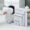 Thickened sandwich mesh laundry bag set with zipper for delicate clothes washing protection - 6-Piece Set / White