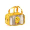 Gelbe wasserdichte transparente Kosmetiktasche mit niedlichem Enten Design für Reisen. - S / Gelb
