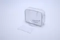 Transparent Mesh Travel Cosmetic Bag Two Piece Set White Portable Toiletry Pouch Set - S / White