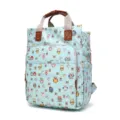 Mochila cambiador pañalera con estampado de búho y gran capacidad para bebes y mamás. - Talla única / Azul claro floral