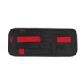 Organizador multifuncional para visera de coche con bandas elásticas tejidas prácticas. - Rojo