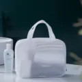 Weißer Netzkosmetikbeutel, tragbare wasserdichte Waschtasche und Yoga Fitness Aufbewahrung. - Mittlere Handtasche (25x18.5x8cm) / Weiß