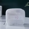 Bolsa cosmetica de malla blanca neceser de viaje impermeable portatil para articulos de fitness. - Bolsa Cuadrada Pequeña Sin Asa (18.5x15x7cm) / Blanco