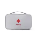 Portable grey first aid bag travel emergency medical pouch home storage organizer case - Beige