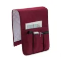 Gesteppter weinroter Bett-Sofa-Organizer mit mehreren Fächern für Fernbedienungen und Zeitschriften. - Einheitsgröße / Burgunderrot