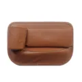 Car seat side organizer PU leather gap filler pocket cup holder brown storage box for auto - Driver Side One Piece / Brown