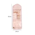 Borsa per gioielli pieghevole portatile viaggio rosa raso orecchino collana espositore custodia - Rosa Piccolo