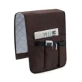Brauner gesteppter Sofa Organizer Bett Aufbewahrungstasche mit mehreren Fächern. - Einheitsgröße / Kaffeebraun