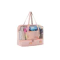 Rosa transparente Reisetasche wasserdichte Sporttasche Badetasche mit Schuhfach Strandtasche - Einheitsgröße / Rosa Sonnenaufgang