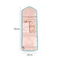 Borsa organizer per gioielli pieghevole rosa e blu, astuccio da viaggio portatile per orecchini. - Verde Piccolo