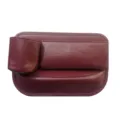 Car seat gap organizer with cup holder wine red leather auto console side pocket storage box - Driver Side One Piece / Burgundy