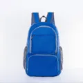 Tragbarer falzbarer Reise Rucksack aus blauem wasserdichtem Stoff mit Netztaschen für Sport. - Einheitsgröße / Saphirblau