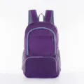 Mochila de viaje plegable morada impermeable ligera deportiva para senderismo y excursión - Talla Única / Púrpura