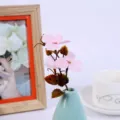 Künstliche Blumen Vase Dekoration Tisch Ornament Heimtextilien rosa Kunstblume Neu - Stil 2
